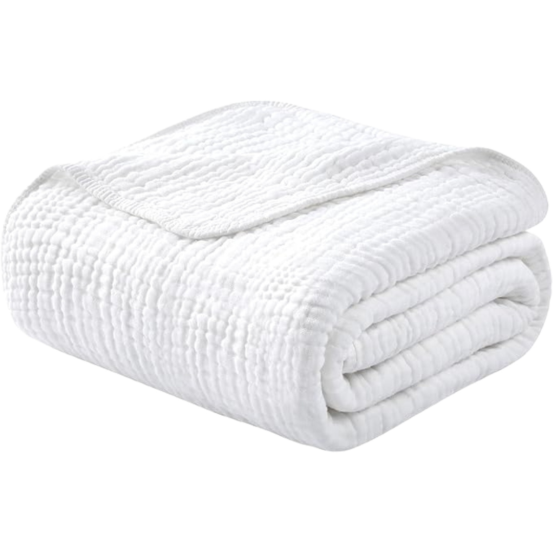 The Monogrammed Muslin Blanket - 100% Muslin Cotton (B1G1)