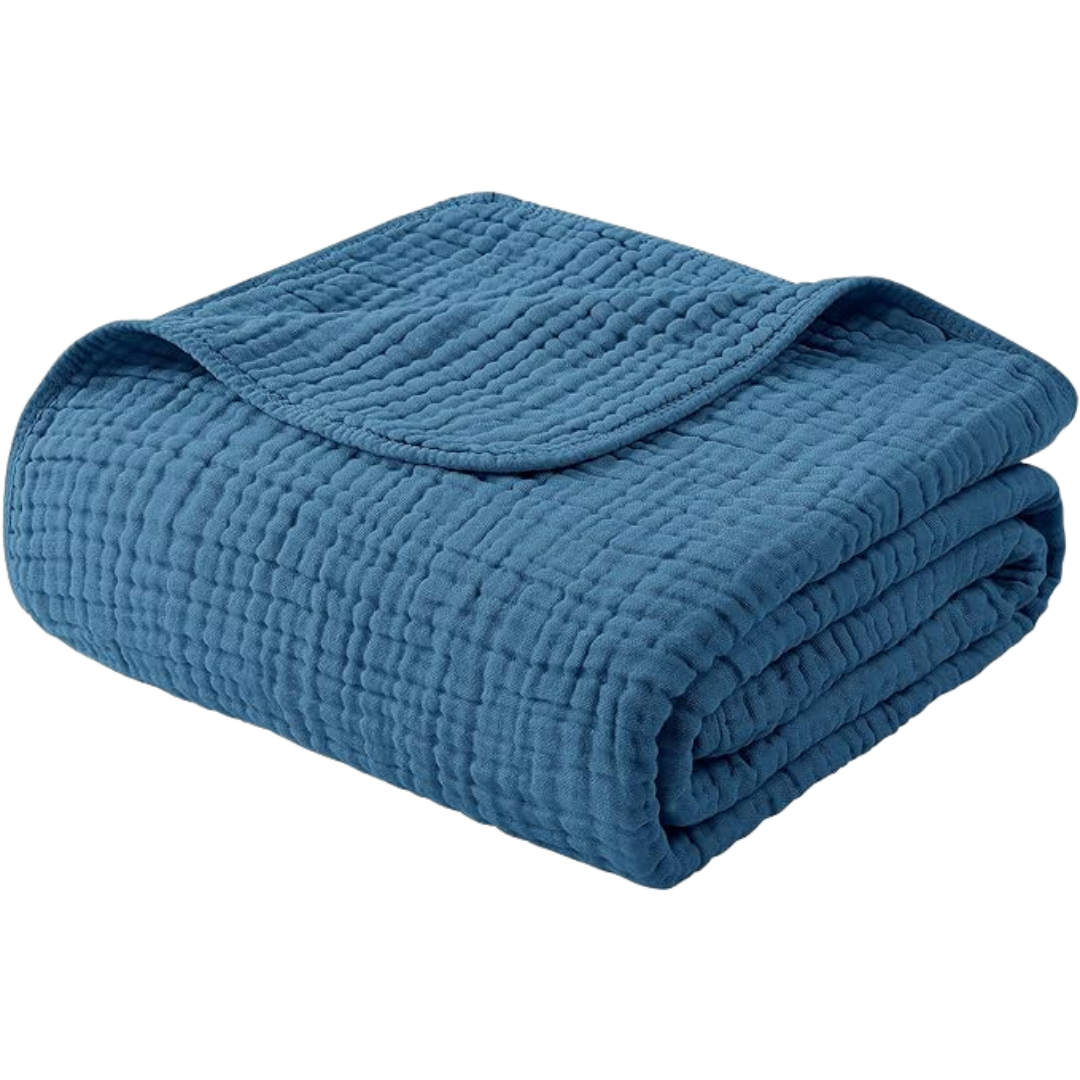 The Monogrammed Muslin Blanket - 100% Muslin Cotton (B1G1)