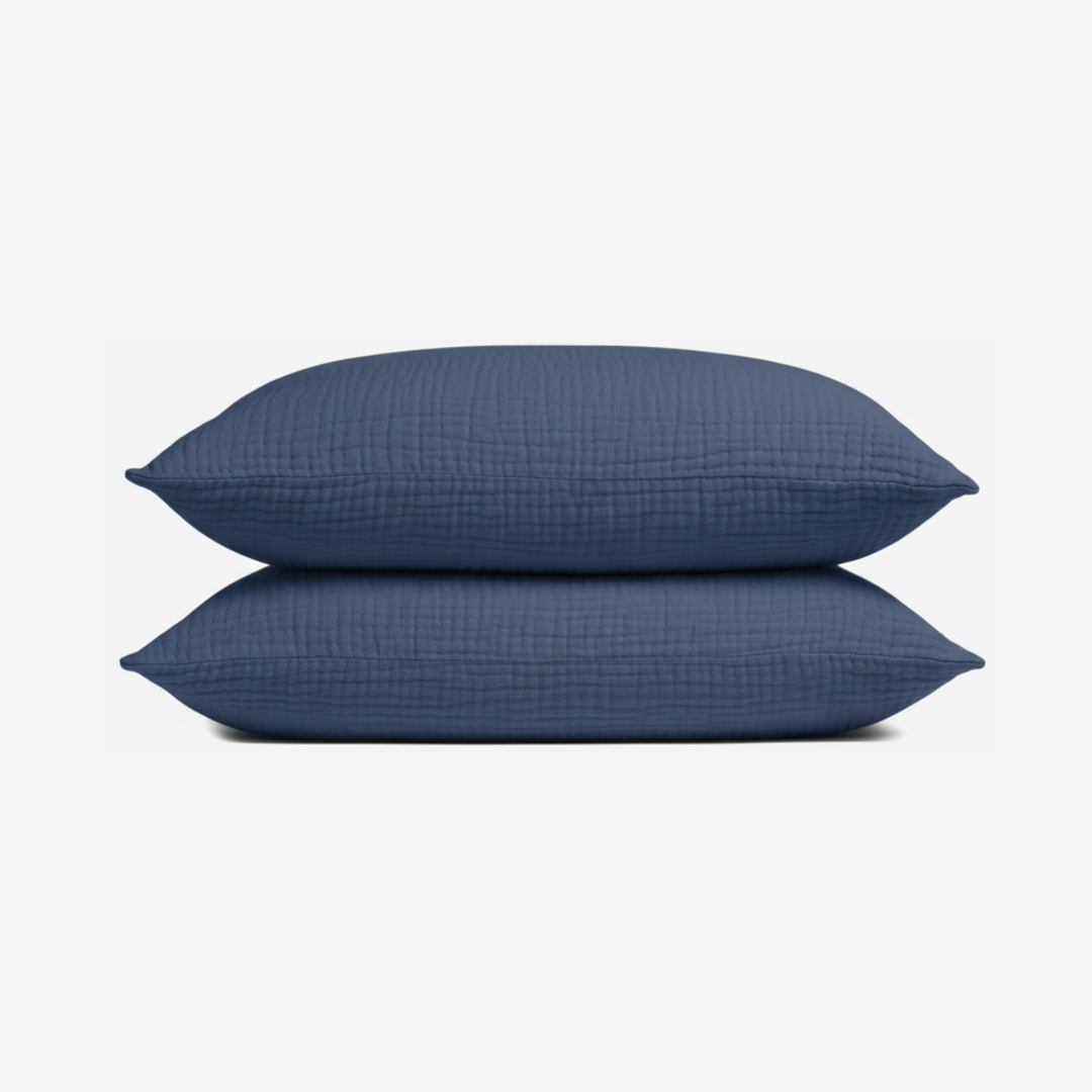 Muslin Cotton Pillowcase Set (2 Pcs)