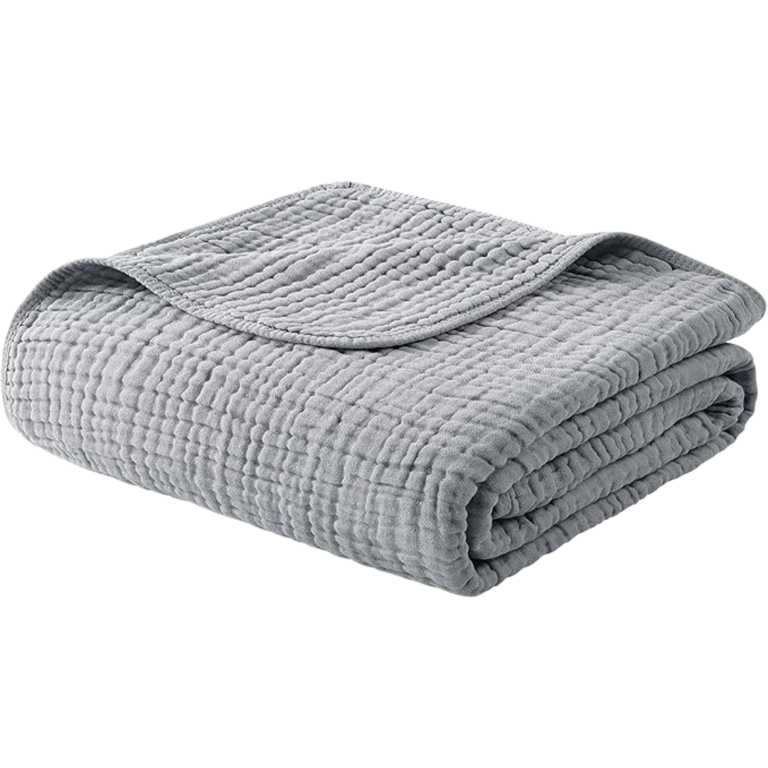 The Monogrammed Muslin Blanket - 100% Muslin Cotton (B1G1)